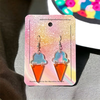 Thumbnail for Acrylic handmade earrings  -  Ice Cream - Colour Changing