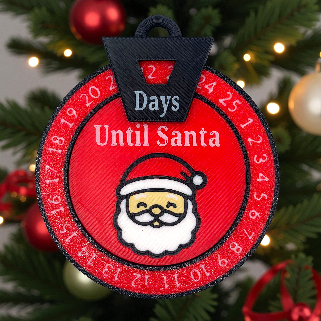 Santa Countdown Ornament - Unicorn Fart Productions