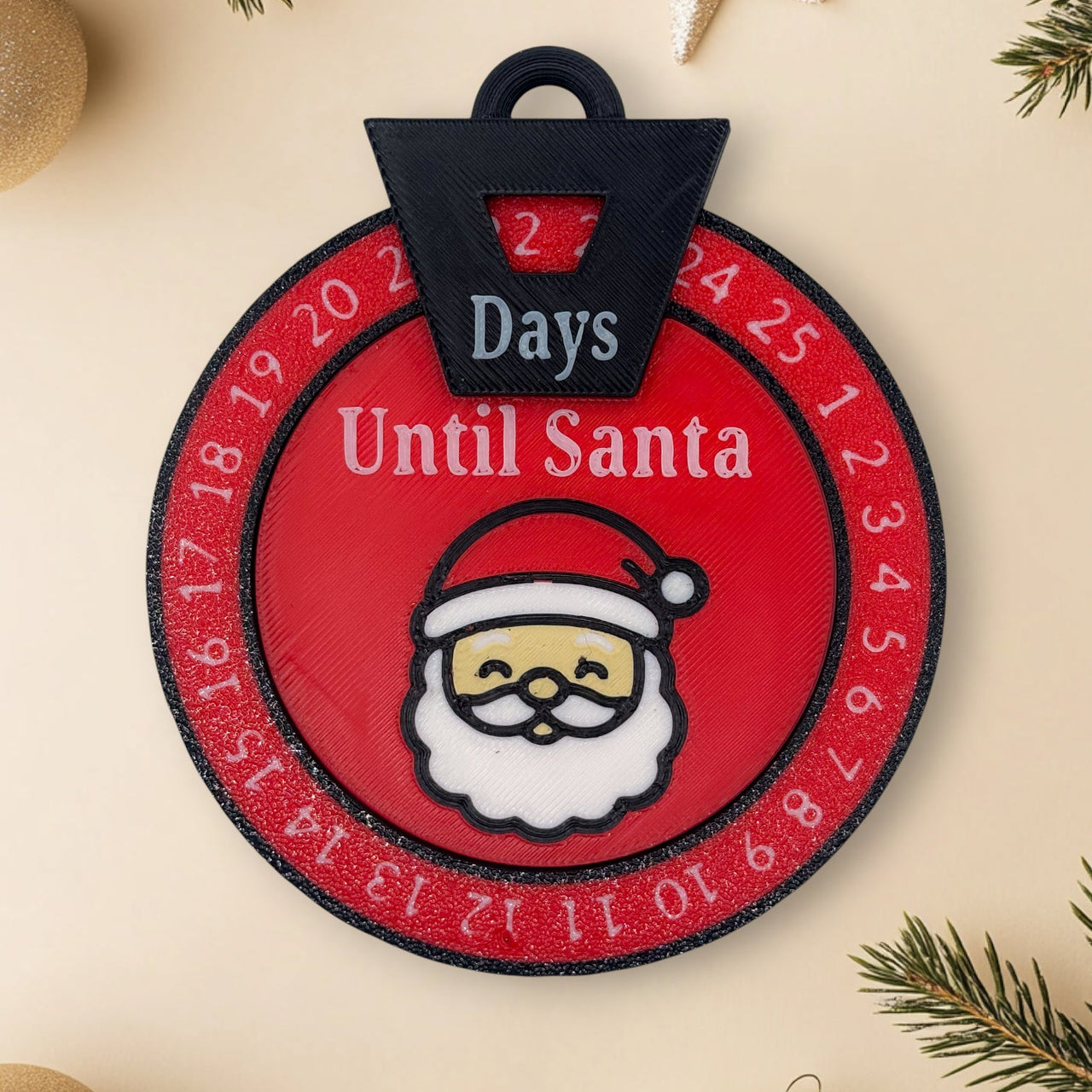 Santa Countdown Ornament - Unicorn Fart Productions