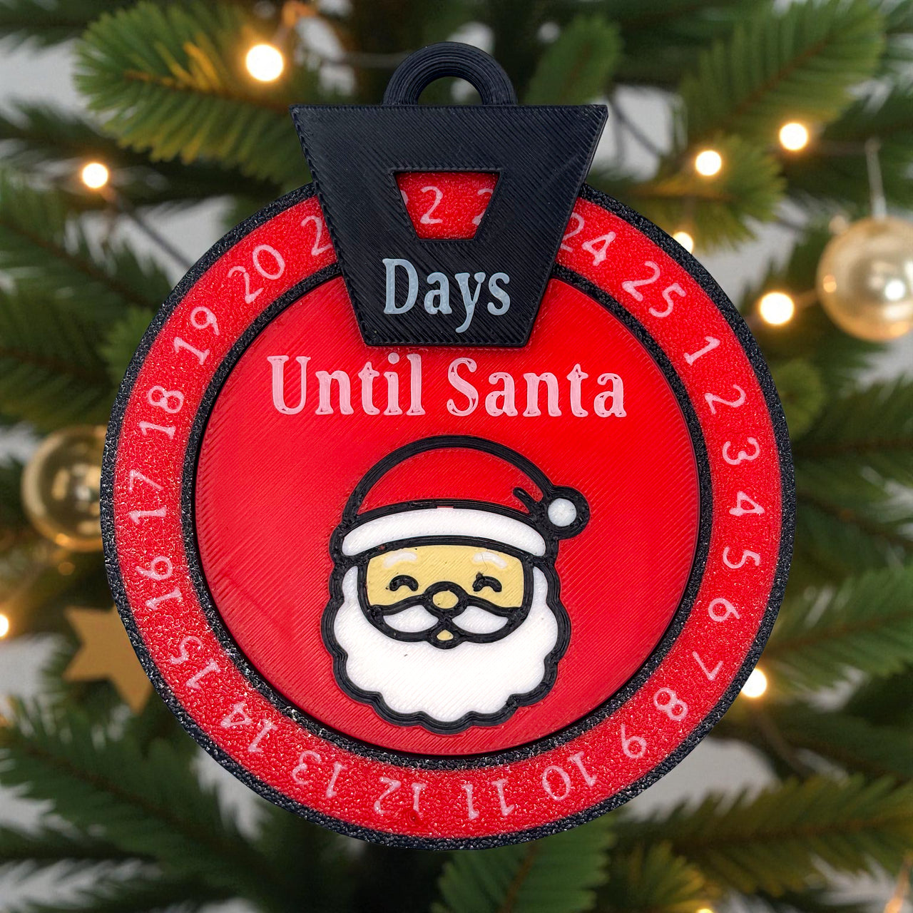 Santa Countdown Ornament - Unicorn Fart Productions