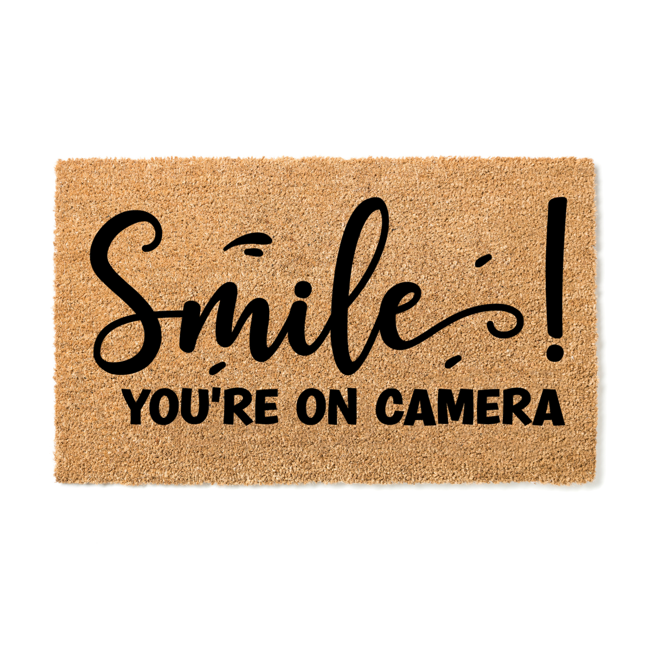 Smile your on Camera Doormat - Unicorn Fart Productions