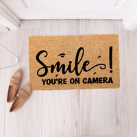 Thumbnail for Smile your on Camera Doormat - Unicorn Fart Productions