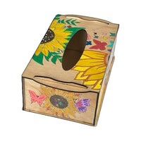 Thumbnail for Wooden Tissue Holder - Butterflies & Sunflowers - Unicorn Fart Productions