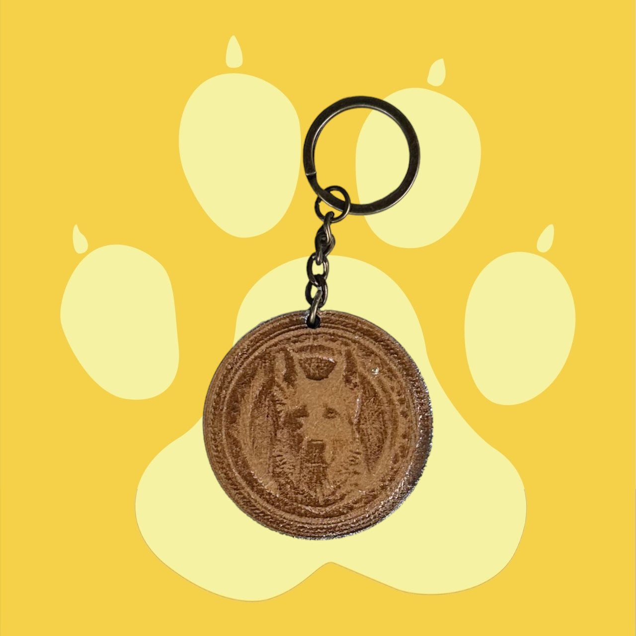 German Shepard 3D Dog Portrait Keychain - Unicorn Fart Productions