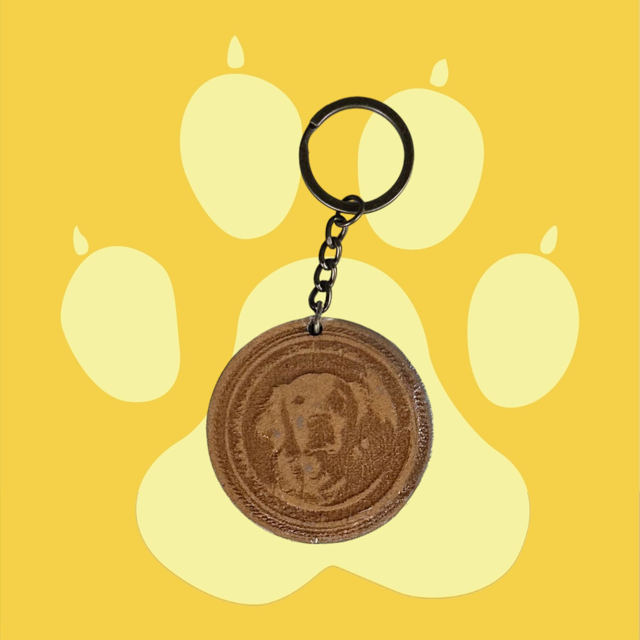 Golden Retriever  3D Dog  Portrait Keychain - Unicorn Fart Productions