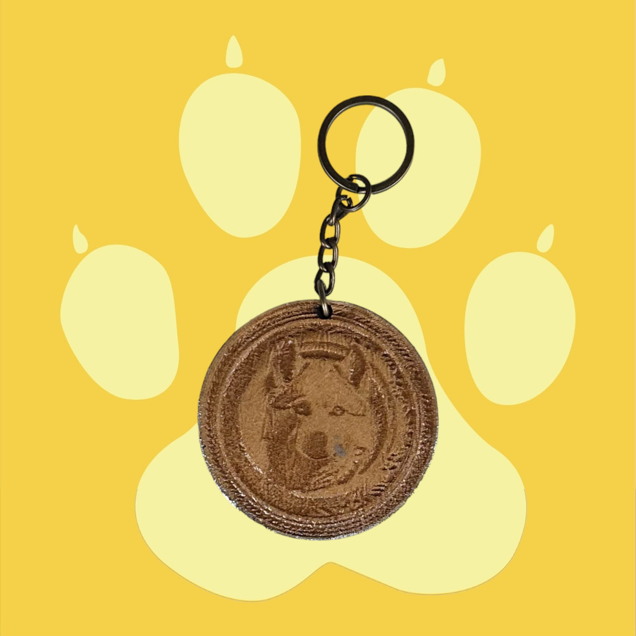 Husky 3D Dog Portrait Keychain - Unicorn Fart Productions