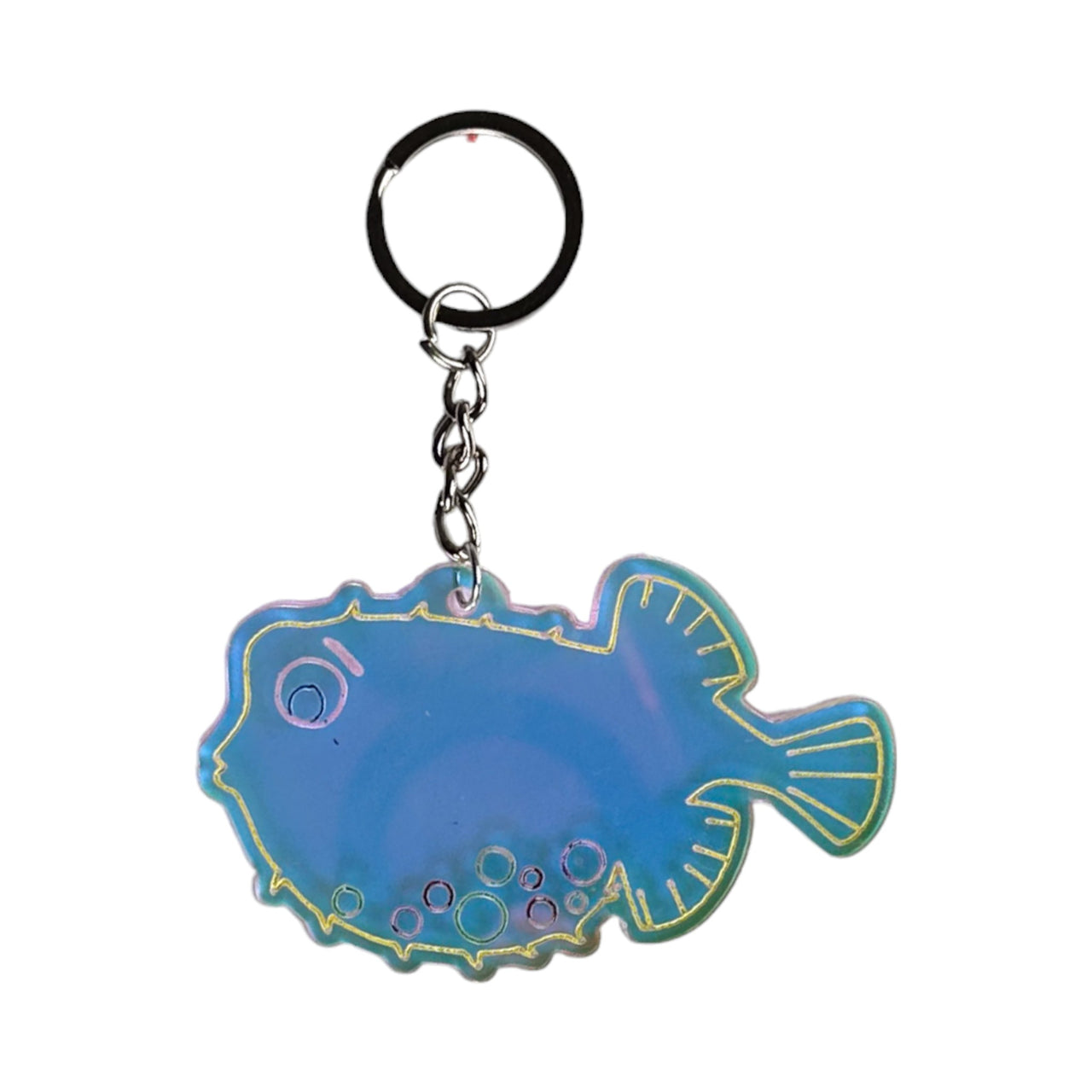 Fish Shaped Keychain - Acrylic - Translucent - Colour Changing - Unicorn Fart Productions