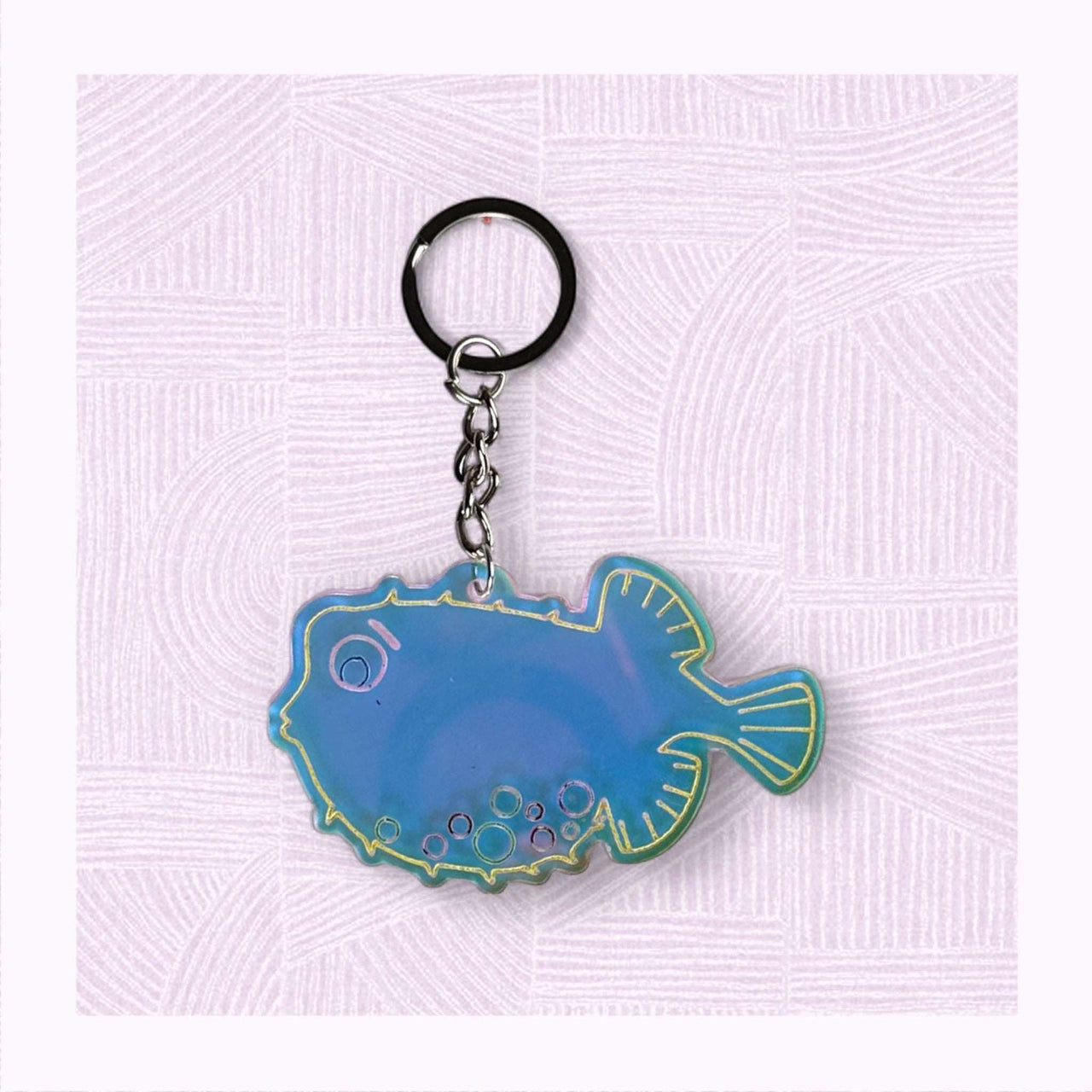 Fish Shaped Keychain - Acrylic - Translucent - Colour Changing - Unicorn Fart Productions