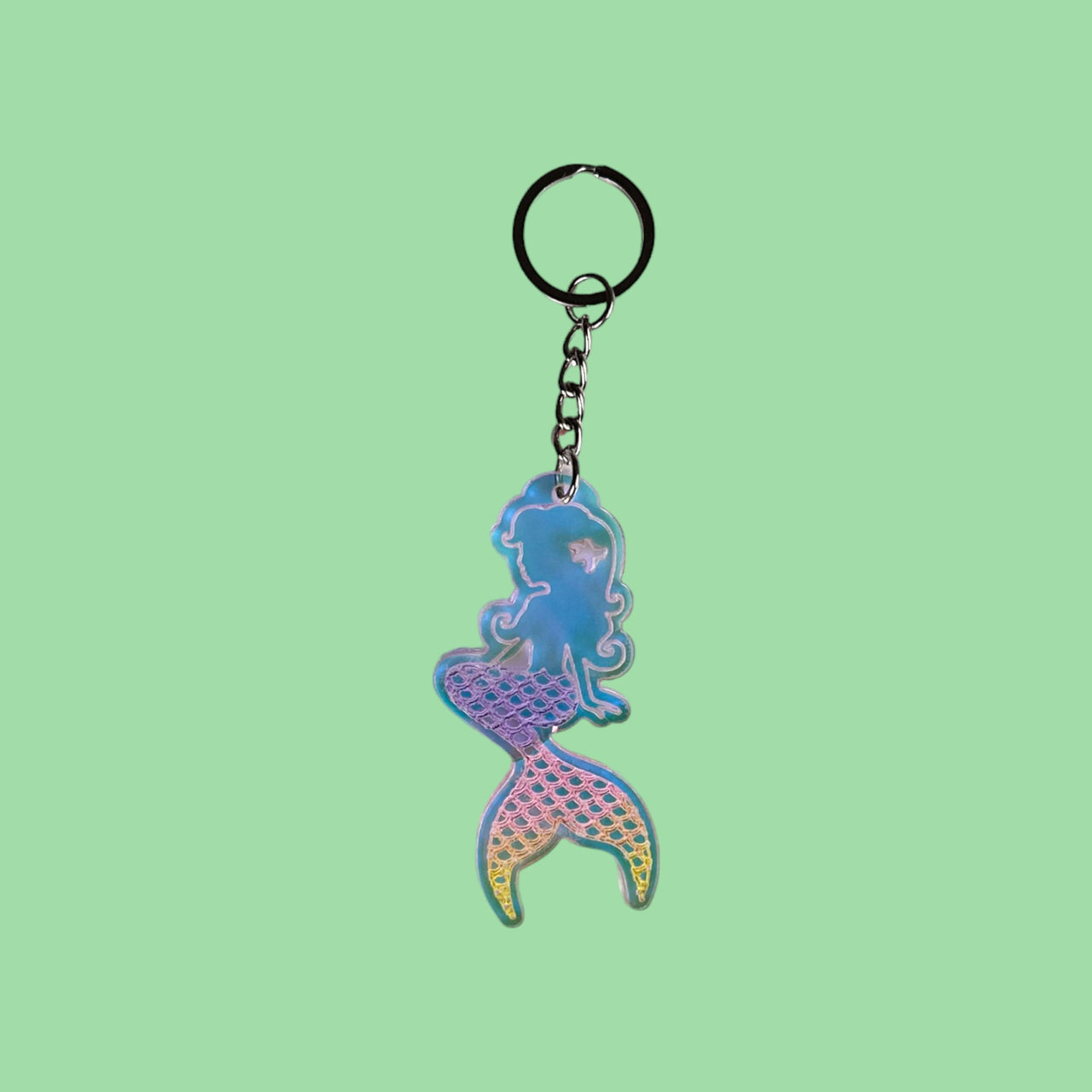 Mermaid Shaped Keychain - Unicorn Fart Productions