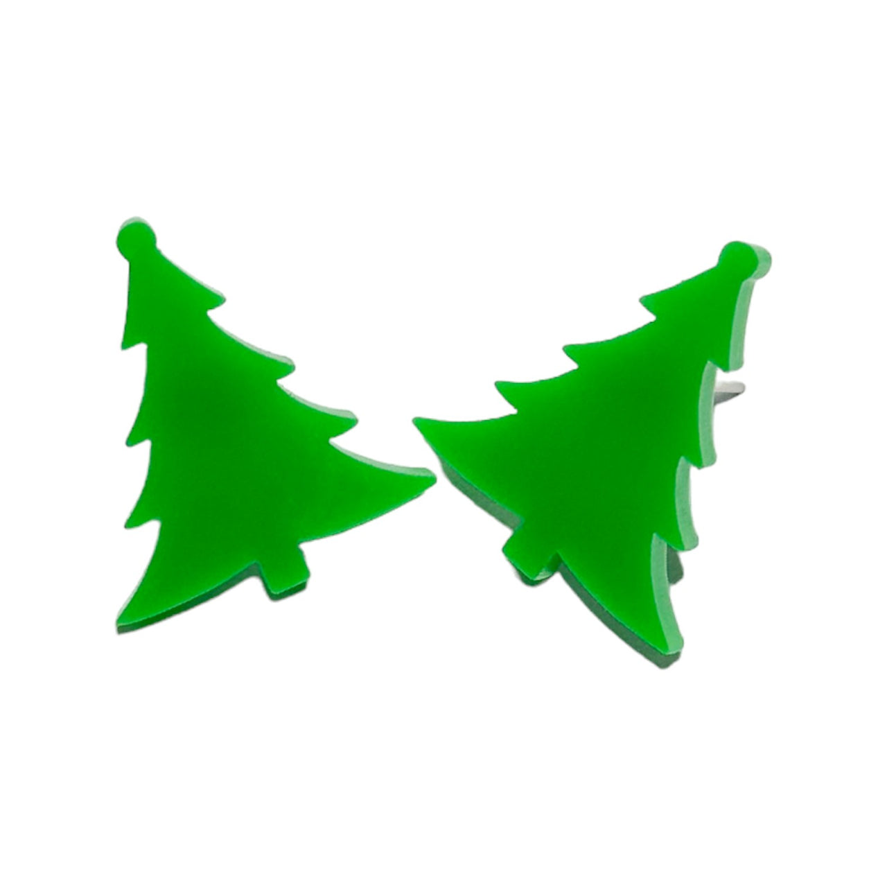 Green Xmas Tree Earrings - Unicorn Fart Productions