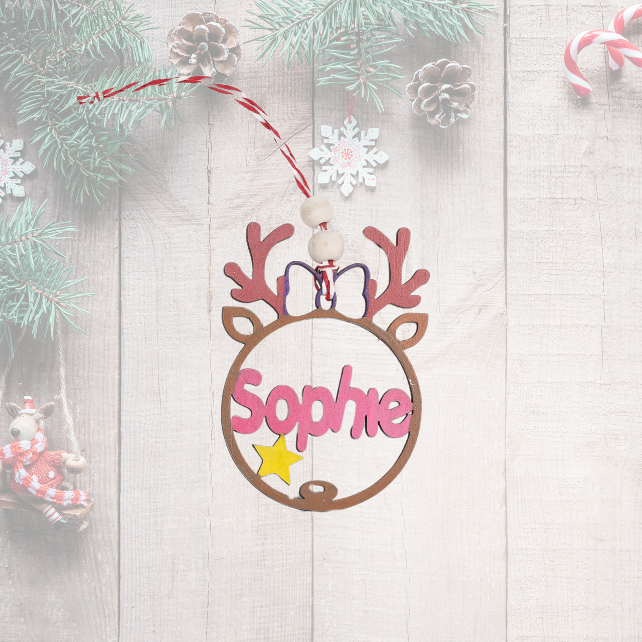 Personalised Christmas Tree Decoration - Unicorn Fart Productions