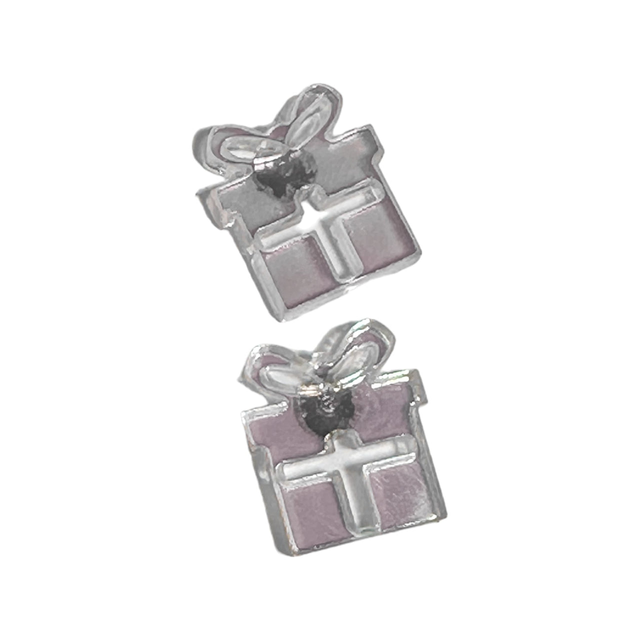 Present with Ribbon Acrylic Stud Earrings - Unicorn Fart Productions