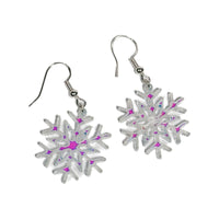 Thumbnail for Colour Changing Snowflake Earrings - Unicorn Fart Productions