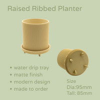 Ribbed planter with legs