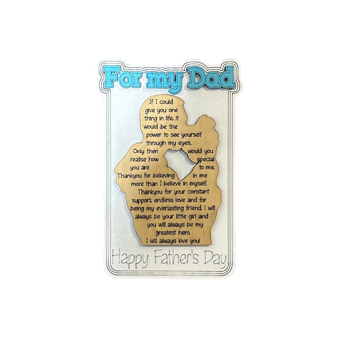 For My Dad - Message Sign - Fathers Day - Unicorn Fart Productions