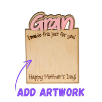 Thumbnail for Custom Mother Days Timber sign - show off Kids Artwork - Unicorn Fart Productions