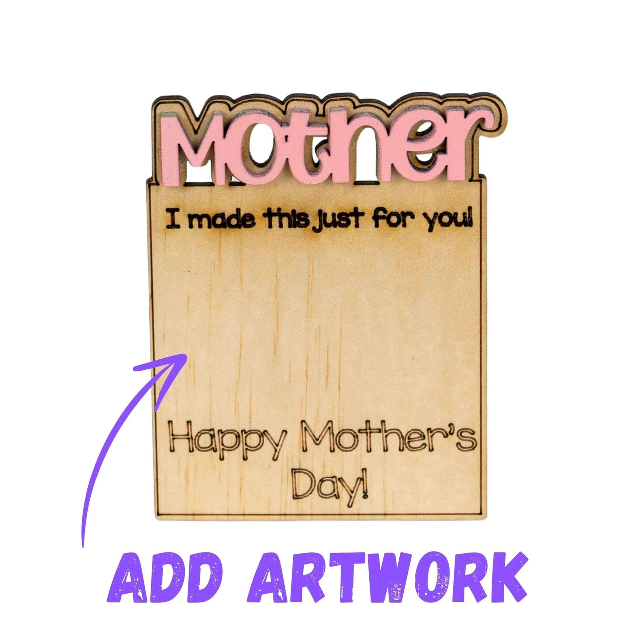 Custom Mother Days Timber sign - show off Kids Artwork - Unicorn Fart Productions