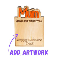 Thumbnail for Custom Mother Days Timber sign - show off Kids Artwork - Unicorn Fart Productions