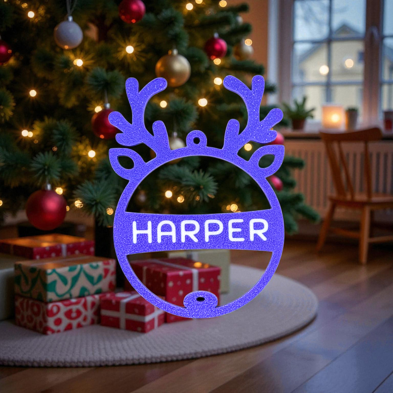 Personalised  Rudolph Ornament - Unicorn Fart Productions