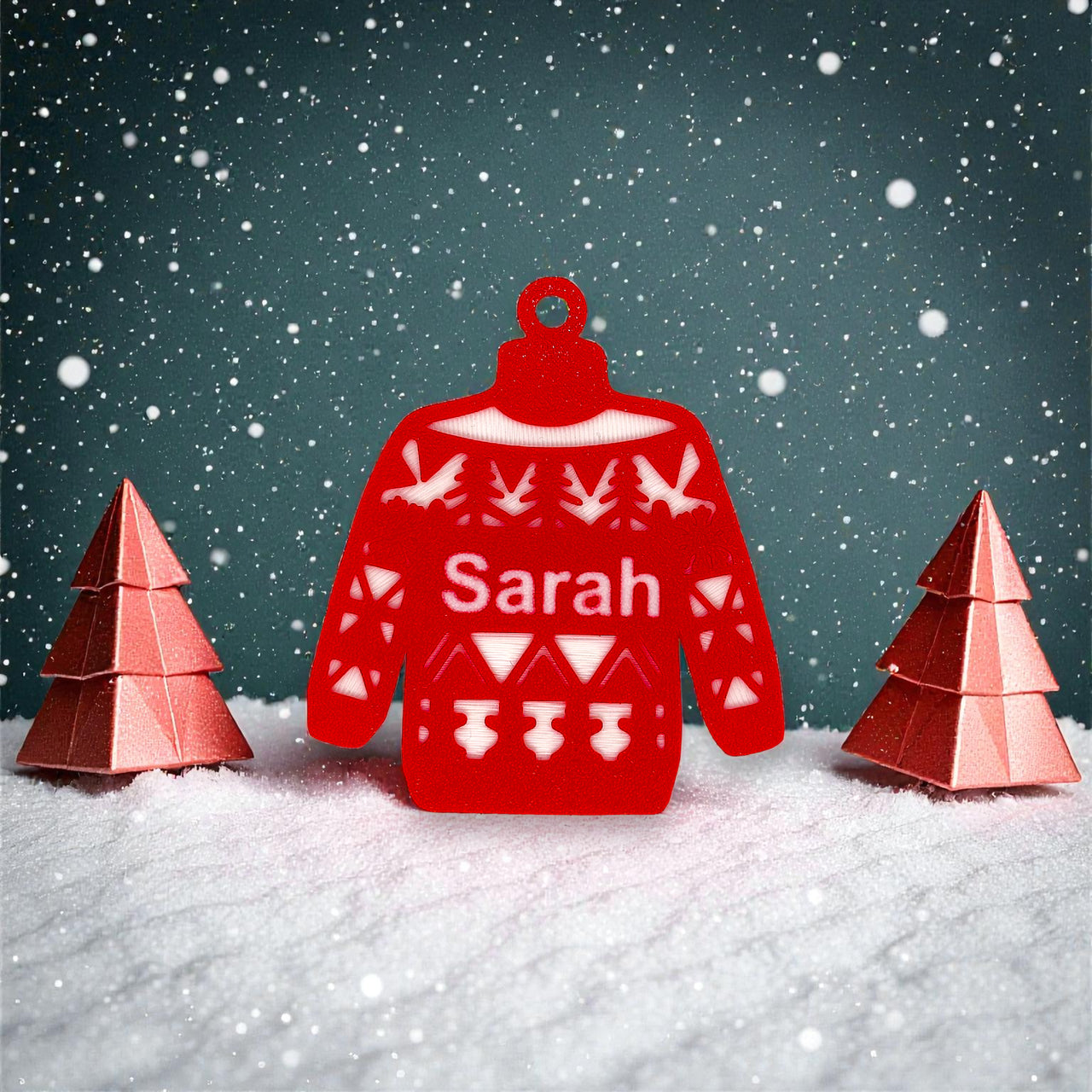 Personalised Christmas Jumper Ornament - Unicorn Fart Productions