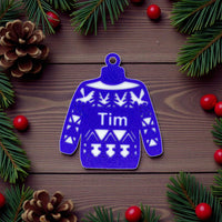 Personalised Xmas Jumper Ornament - Unicorn Fart Productions