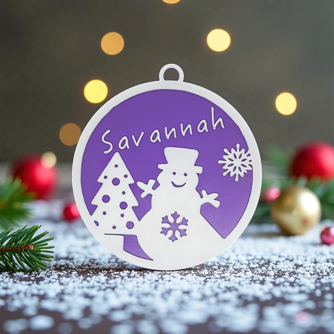 Personalised  Snowman Ornament - Unicorn Fart Productions