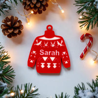 Personalised Christmas Jumper Ornament - Unicorn Fart Productions