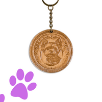 Thumbnail for Yorkshire Terrier 3D Dog Portrait Keychain - Unicorn Fart Productions