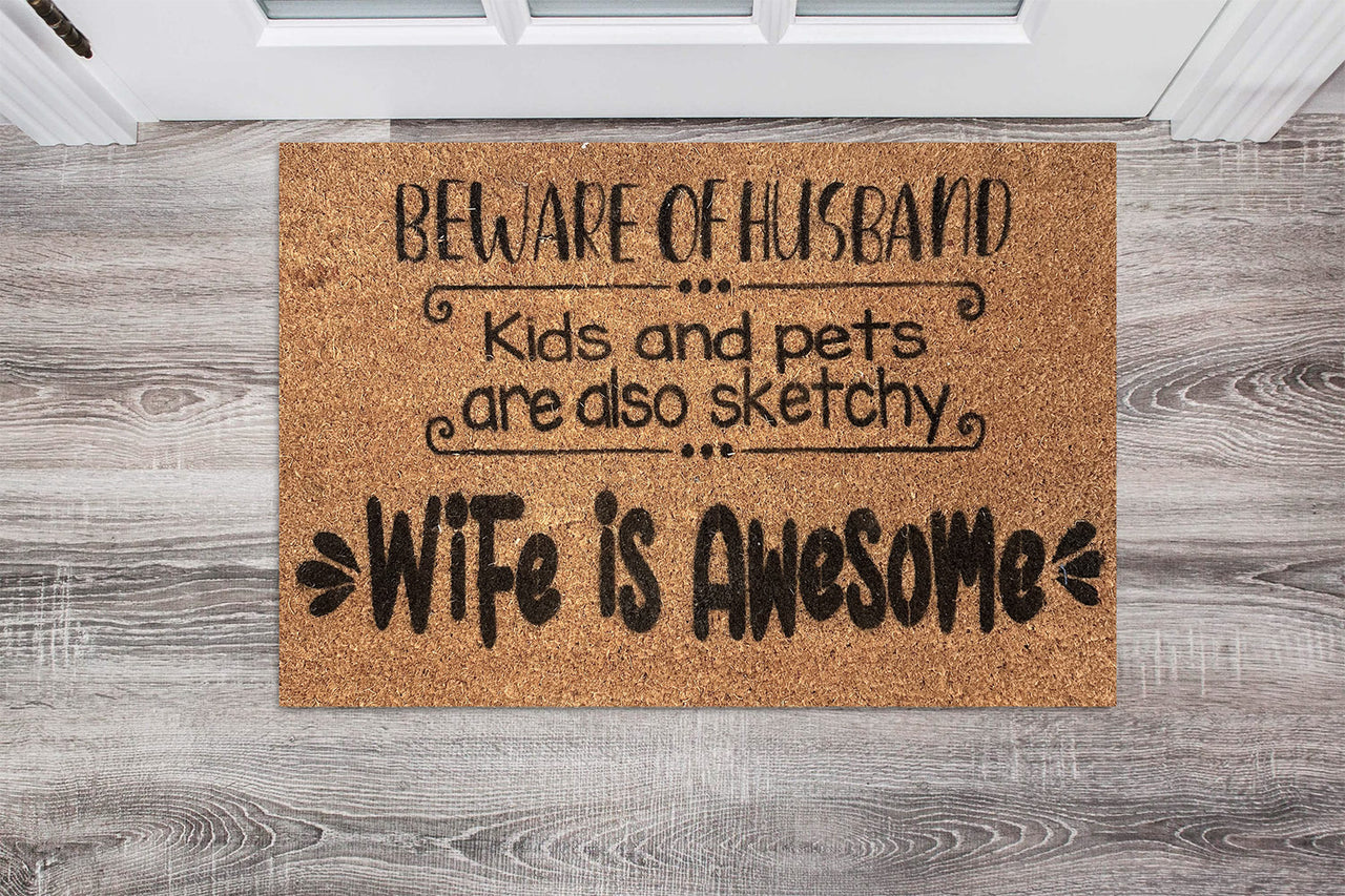 Door Mat - Beware of Husband