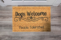 Thumbnail for Door Mat - Dogs Welcome, People Tolerated