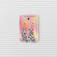 Thumbnail for Handmade faux leather earrings - Cow Print Dangles