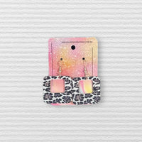 Thumbnail for Handmade faux leather earrings - Square