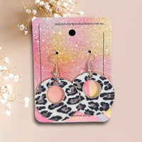 Thumbnail for Handmade faux leather earrings - Pattern Circle