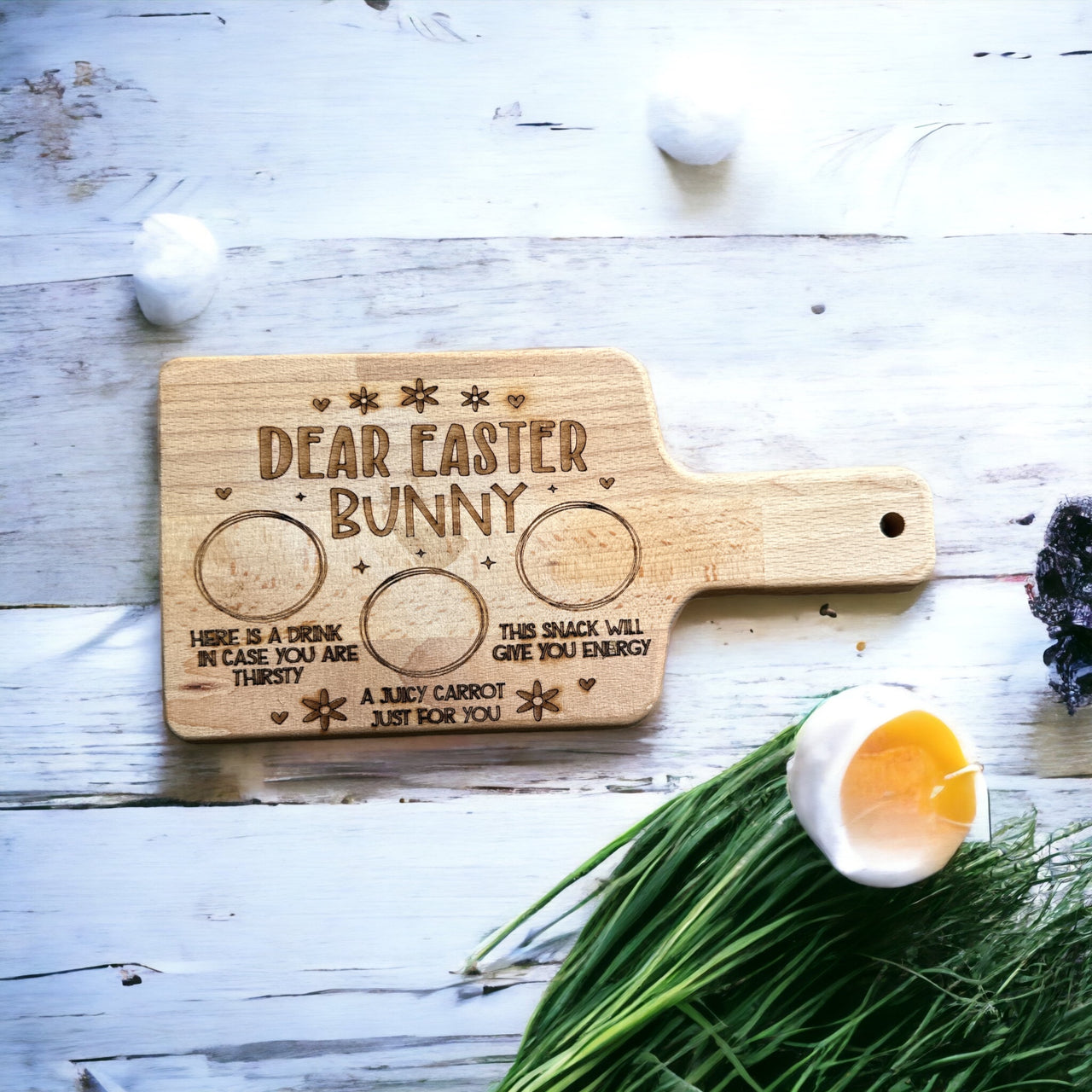 Small Wooden Board with handle - Christmas/Easter Treats - Perfect Gift