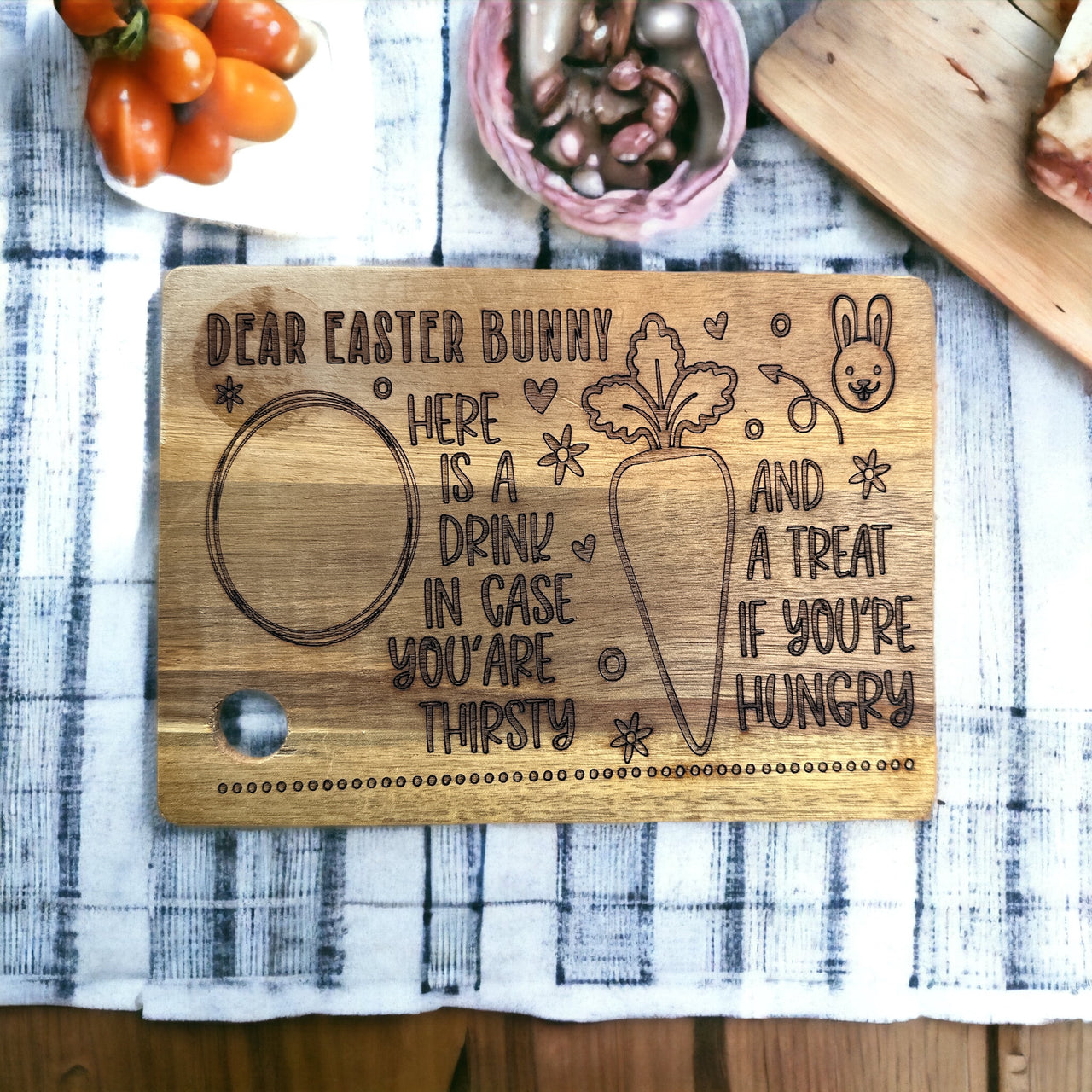 Small Wooden Board - Dear Santa\Easter Bunny Treats - Perfect Gift - Style 2