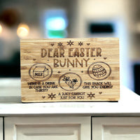 Thumbnail for Small Wooden Board - Easter Bunny Treats - Perfect Gift