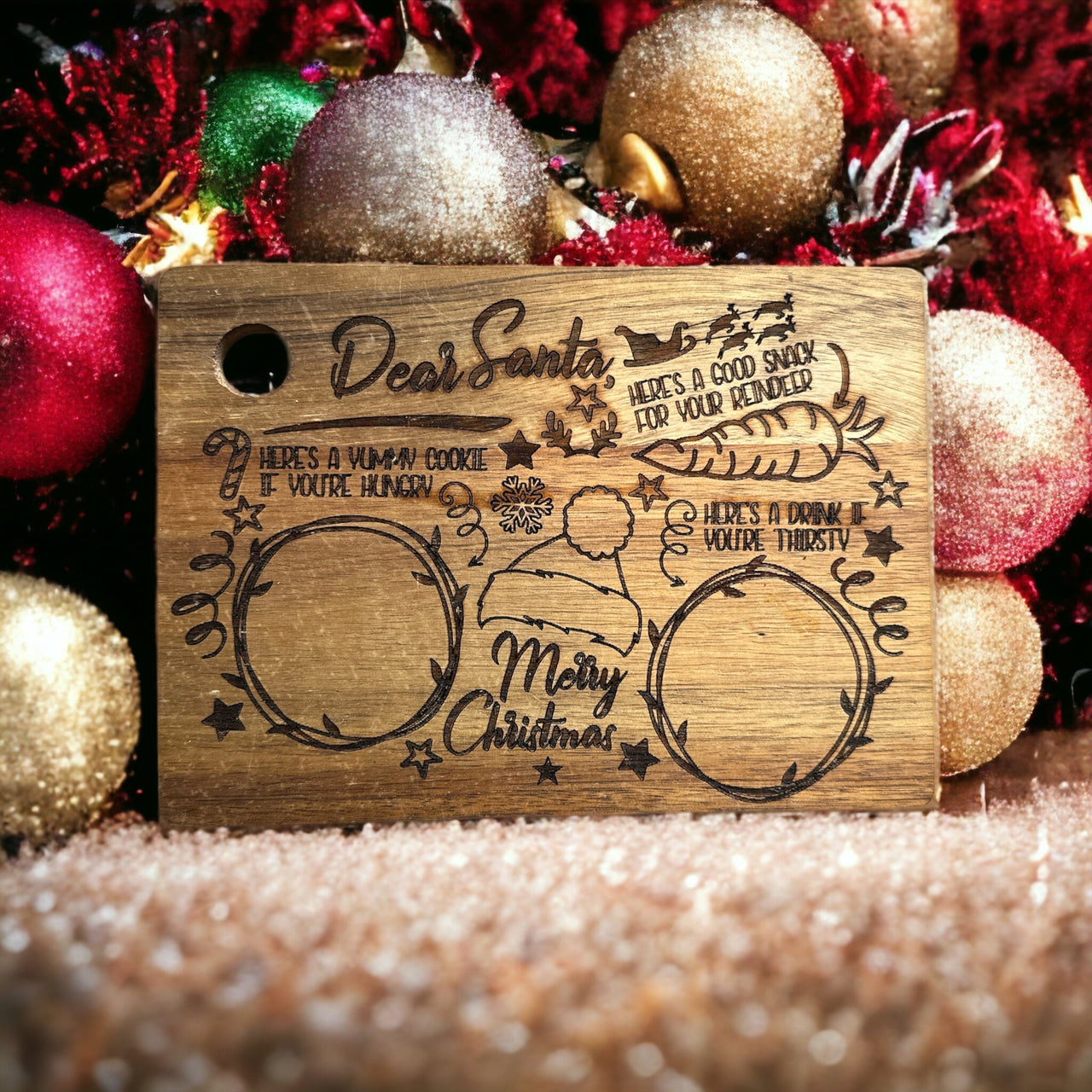 Small Wooden Board - Dear Santa\Easter Bunny Treats - Perfect Gift - Style 2