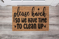 Thumbnail for Door Mat - Please Knock - So we have time to clean up