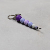 Thumbnail for Hand Crafted silicone key chain with clip - Purple Ball Small