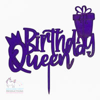 Thumbnail for Birthday Cake Topper - Purple - Birthday Queen