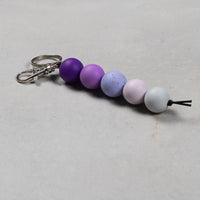 Thumbnail for Hand Crafted silicone key chain with clip - Purple Ball