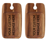 Thumbnail for Small Wooden Cheese / Wine Board Pair- Custom Text or Logo