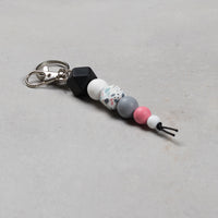 Thumbnail for Hand Crafted silicone key chain with clip - Black Hex