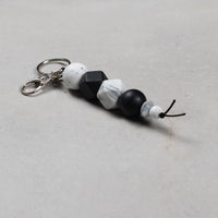 Thumbnail for Hand Crafted silicone key chain with clip - White Spotted