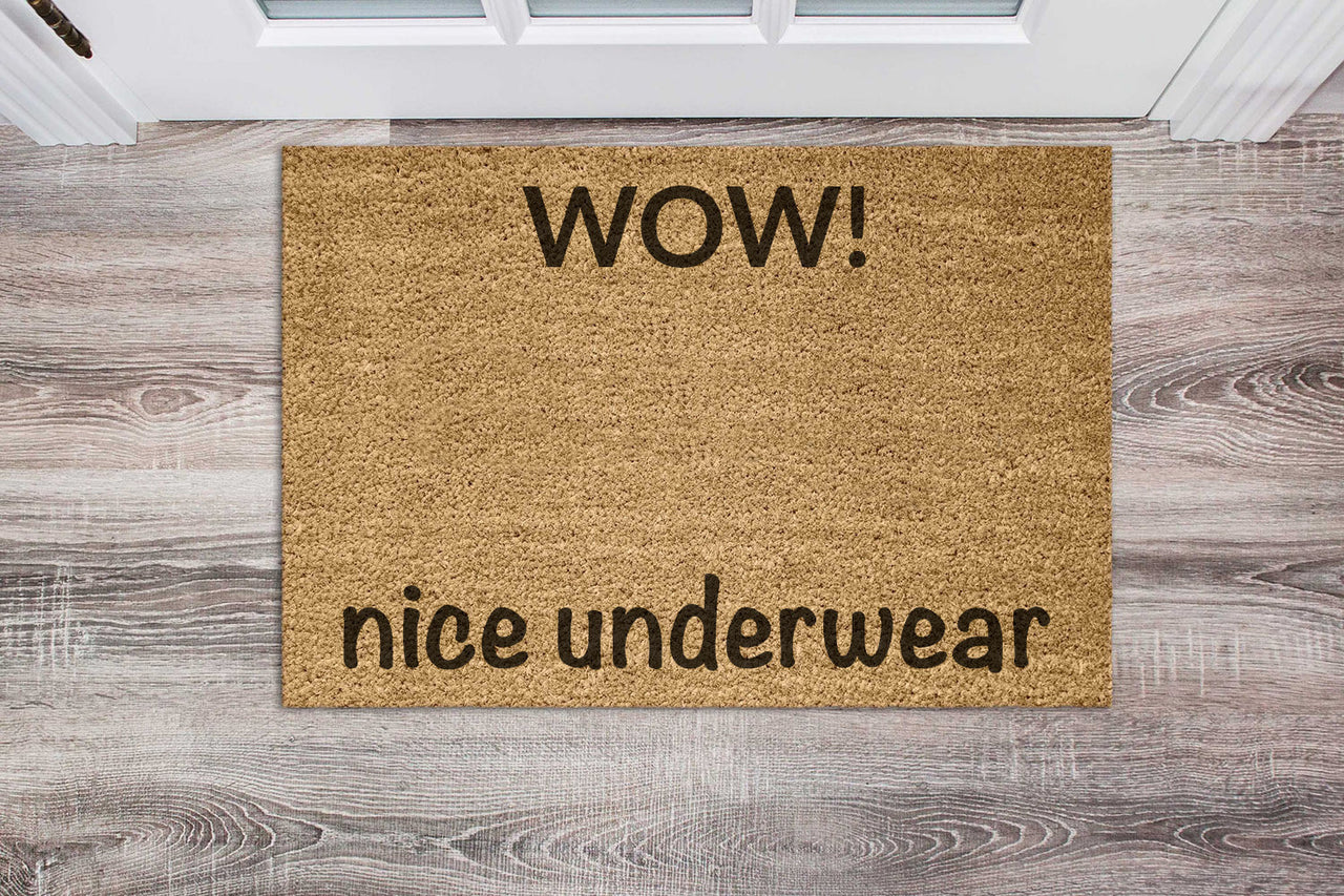 WOW Nice Underwear Doormat - Unicorn Fart Productions