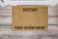 WOW Nice Underwear Doormat - Unicorn Fart Productions
